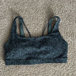 Athleta Exhale Bra. Green and Black. Size XL